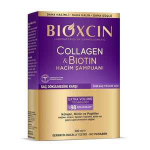 كولاجين وشامبو بيوتين مكثف للحجم 300 مل | بيوكسين Bioxcin