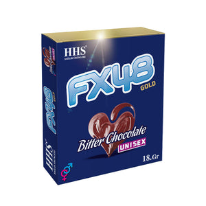 شوكولاتة داكنة HHS FX48 Gold على شكل قلب 18 جم | إتش إتش إس HHS