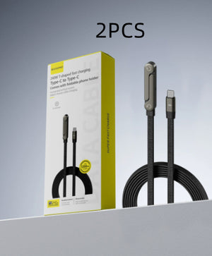 كابل شحن سريع مع حامل جوال قابل للطي Type‑C حتى 240W - صورة 18