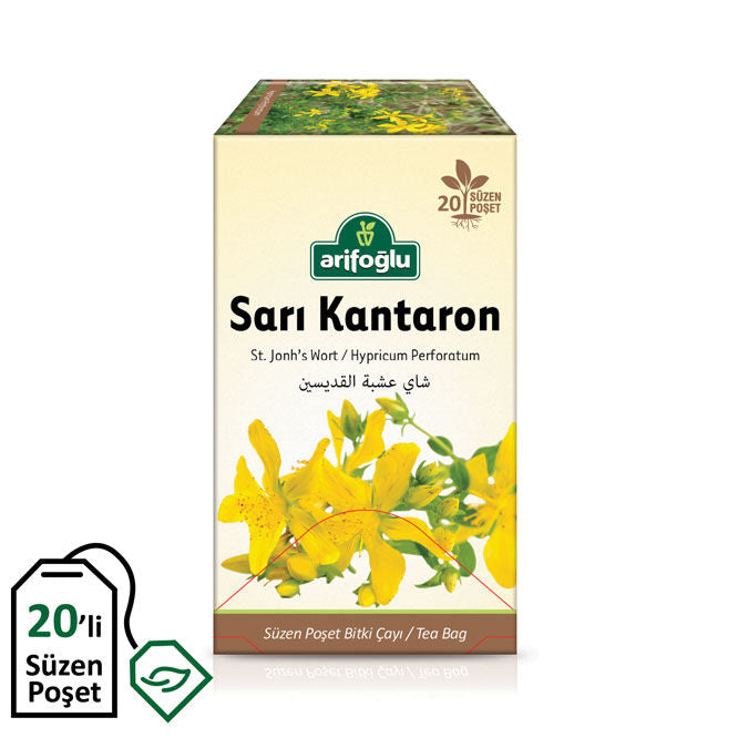 شاي أعشاب بعشبة القديس يوحنا St. John's Wort - 20 أكياس فلتر | عارف أوغلو Arifoğlu