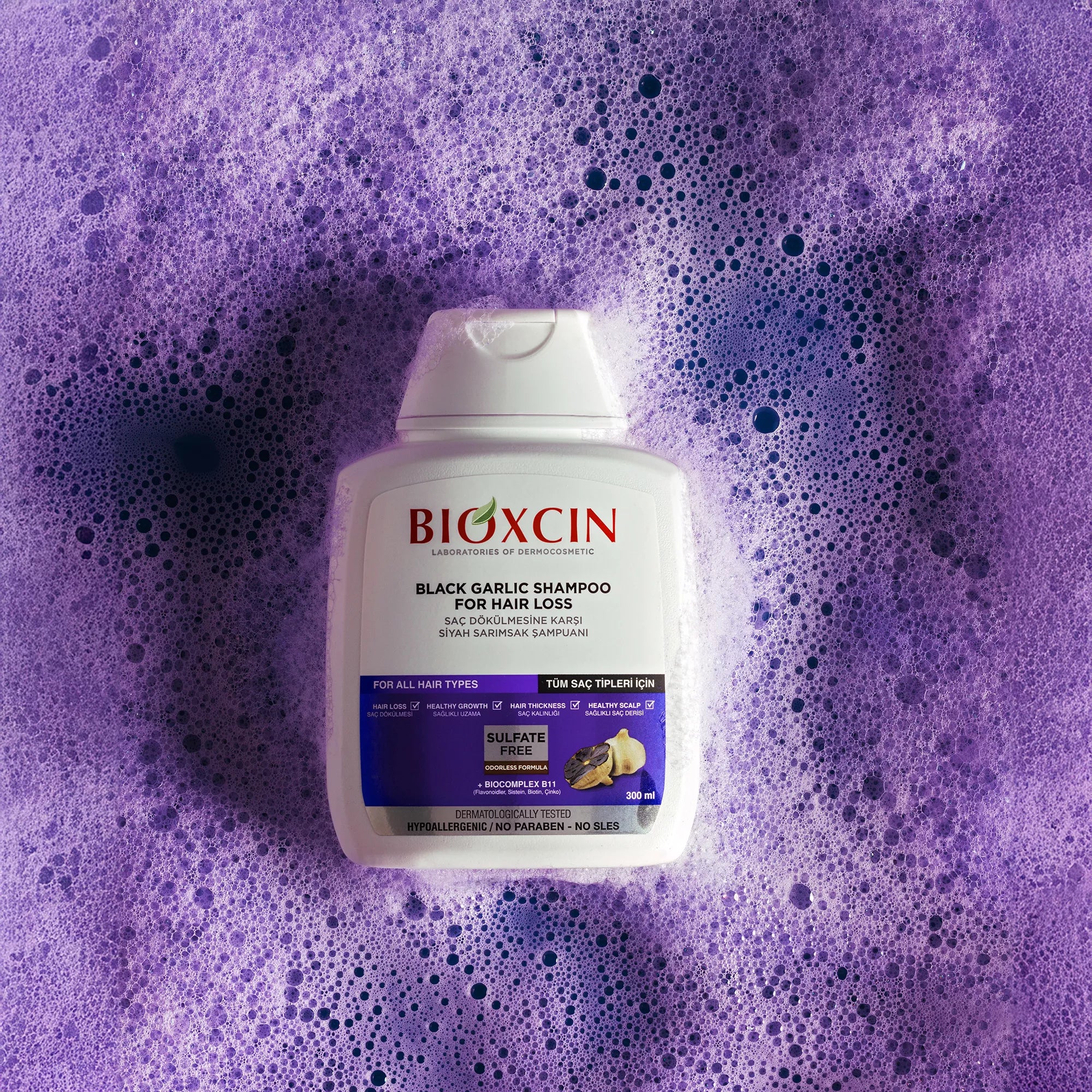صورة إضافية للمنتج: شامبو الثوم الأسود 300 مل | بيوكسين Bioxcin