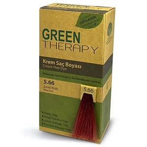 كريم صبغة شعر Wine أحمر رقم 5.66 | جرين ثيرابي Green Therapy