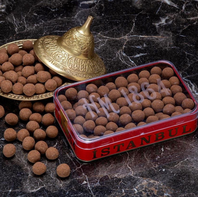 قرفة بندق شوكولاتة دراجيه - كبير علبة معدنية 350 جم | حافظ مصطفى H. Mustafa