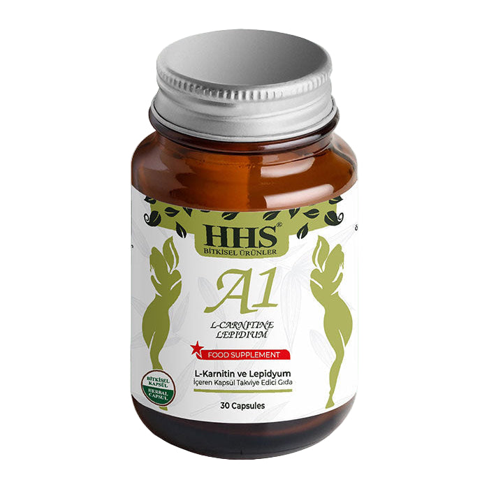 HHS A1 Herbal Dietary Supplement – bottle with 30 capsules designed to support men’s daily vitality