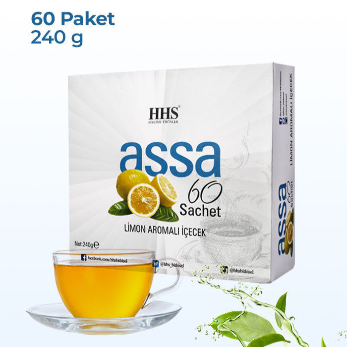 HHS Assa 60 Lemon Flavored Mixed Herbal Tea – Refreshing herbal tea bags with lemon flavor