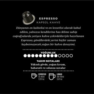 صورة إضافية للمنتج: Espresso كبسولات قهوة 10 قطع | كاهفه دنياسي Kahve Dünyası