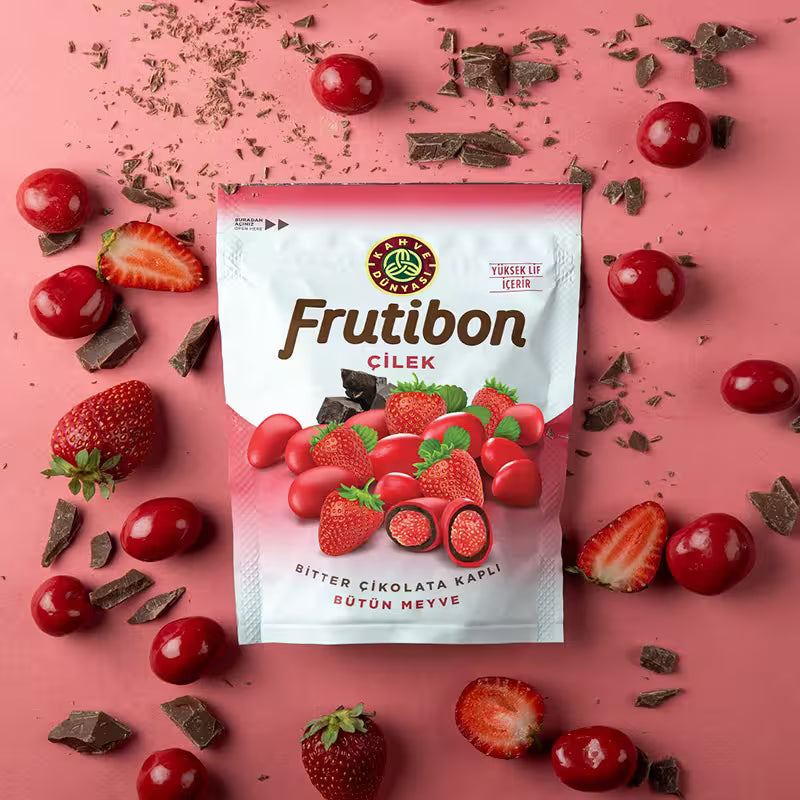 فروتيبون Frutibon داكن فراولة 100 جم | كاهفه دنياسي Kahve Dünyası