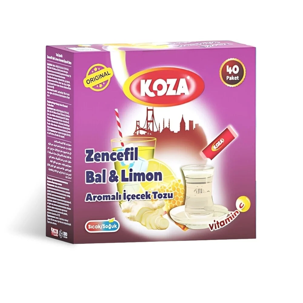 مشروب زنجبيل وعسل وليمون سريع التحضير 40 ظرف × 1.5 جم | كوزا Koza