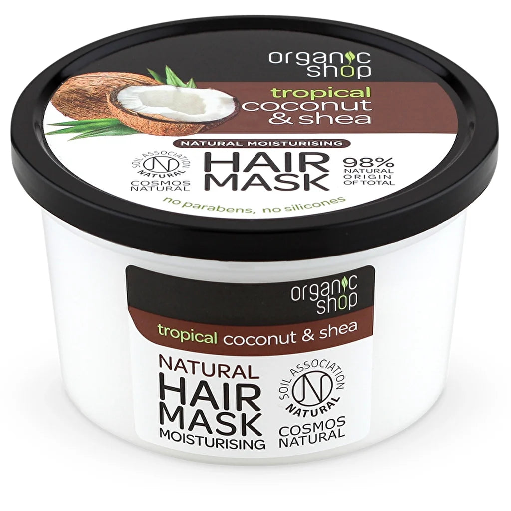 جوز الهند وShea زبدة ماسك شعر 250 مل | أورجانيك شوب Organic Shop