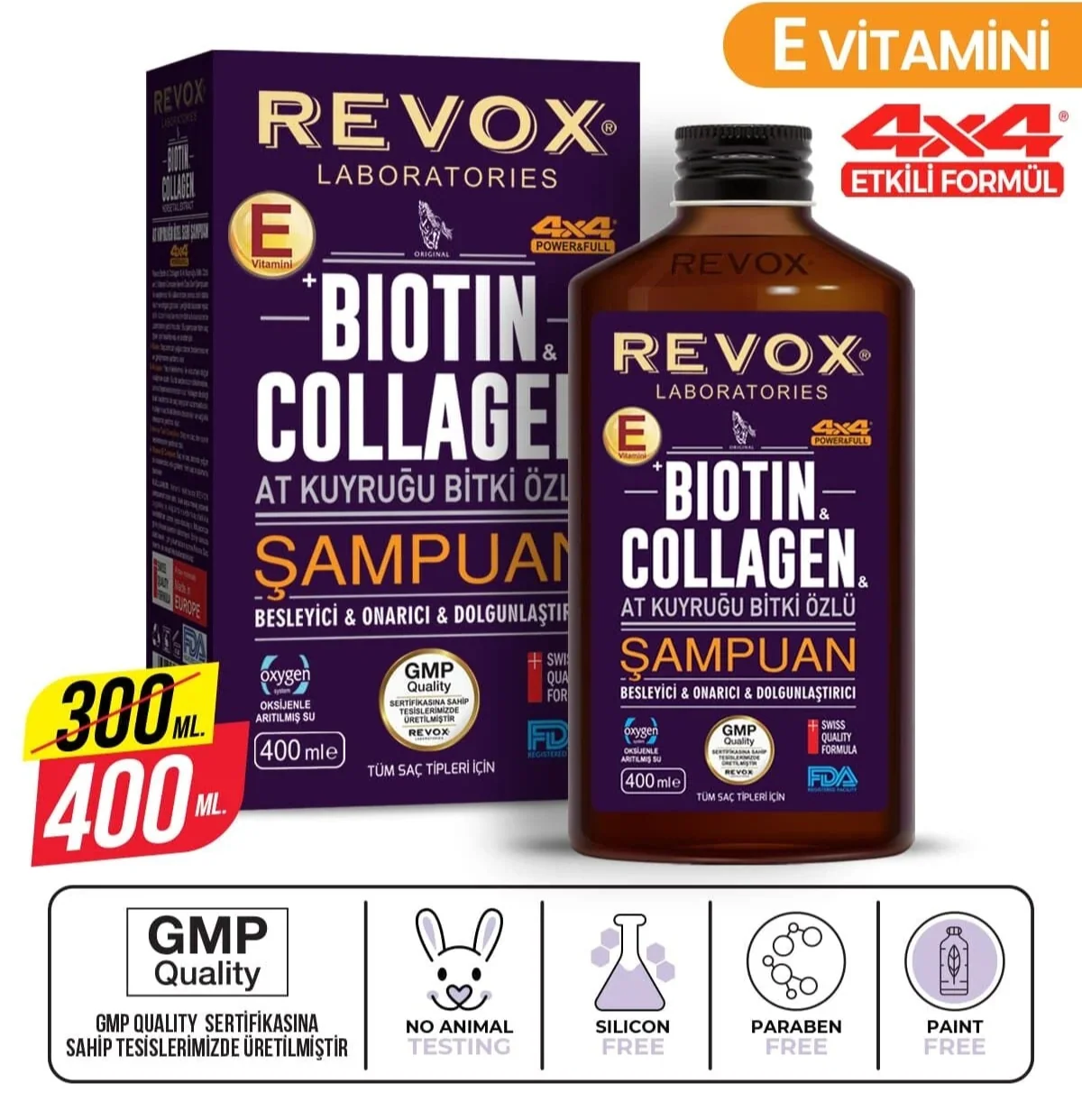 ذيل الحصان بيوتين كولاجين شامبو 360 مل | ريڤوكس Revox