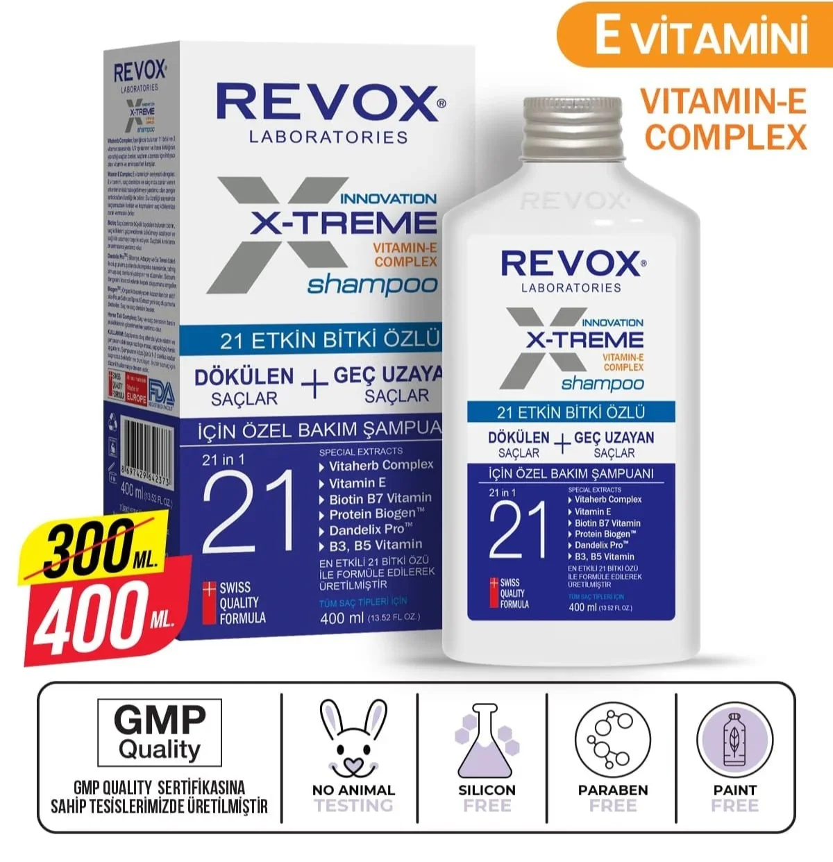 شامبو X-Treme للعناية بالشعر المتساقط وبطيء النمو 400 مل | ريڤوكس Revox