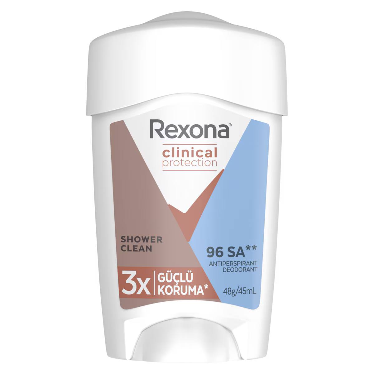 كلينيكال بروتكشن للنساء ستيك مزيل عرق استحمام Clean - 45 مل | ريكسونا Rexona